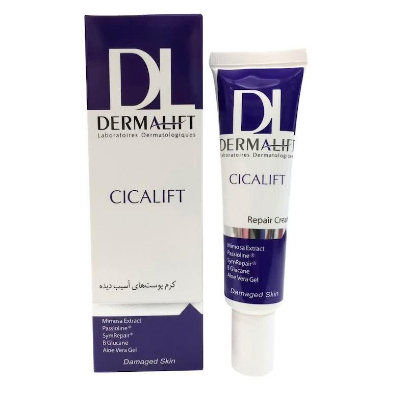 کرم ترمیم‌کننده سیکالیفت درمالیفت (DERMALIFT CICALIFT Repair Cream) | تسریع بهبود زخم، ترمیم پس از لیزر و جلوگیری از جای زخم (۳۰ میلی‌لیتر)