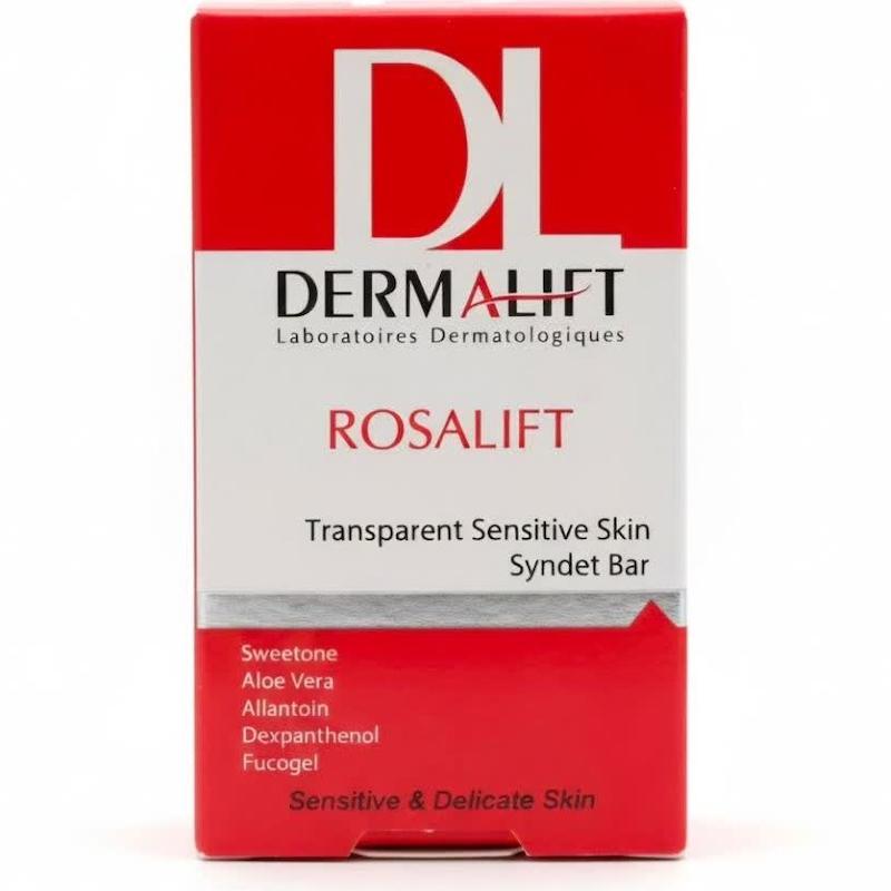 شوینده غیرصابونی شفاف روزالیفت درمالیفت (DERMALIFT ROSALIFT Syndet Bar) | پاکسازی ملایم و تسکین پوست‌های حساس و آسیب‌دیده (۱۰۰ گرم)