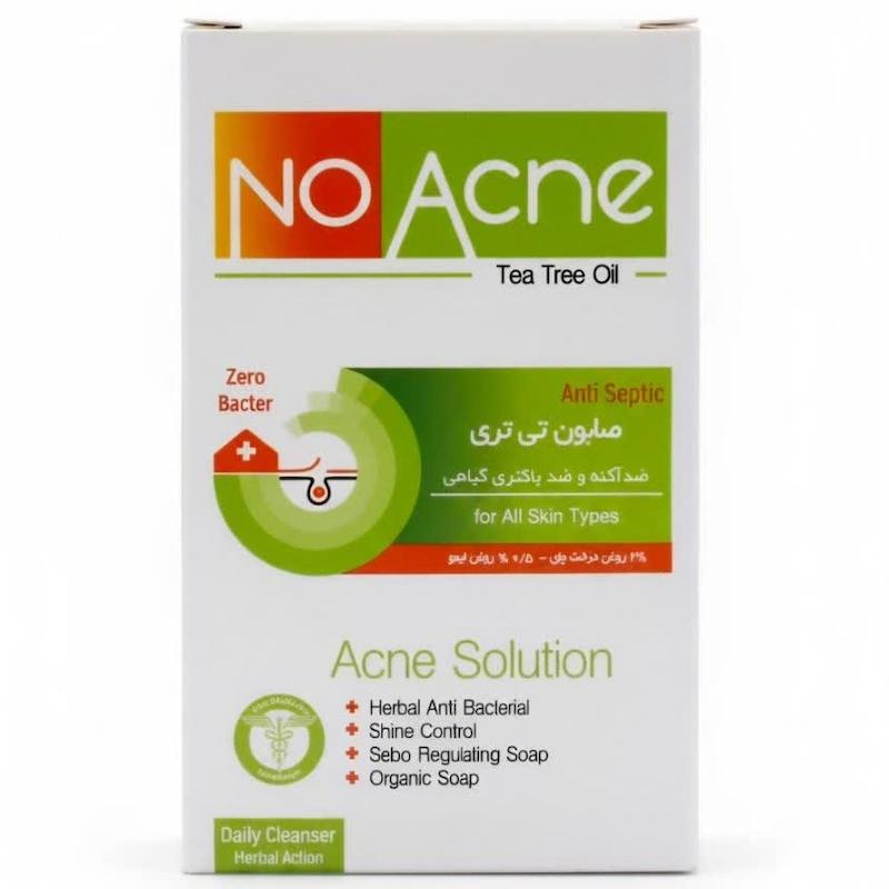 صابون ضد آکنه و ضد باکتری نو اکنه (NO ACNE Medicated Soap) | پاکسازی عمیق، کنترل چربی و کاهش جوش با روغن چای درخت (۱۰۰ گرم)