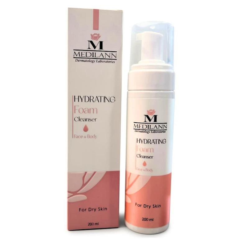 فوم شستشو و آب‌رسان مدیلن (MEDILANN Hydrating Foam Cleanser) | پاکسازی ملایم و آبرسانی عمیق برای پوست‌های خشک و حساس (۲۰۰ میلی‌لیتر)