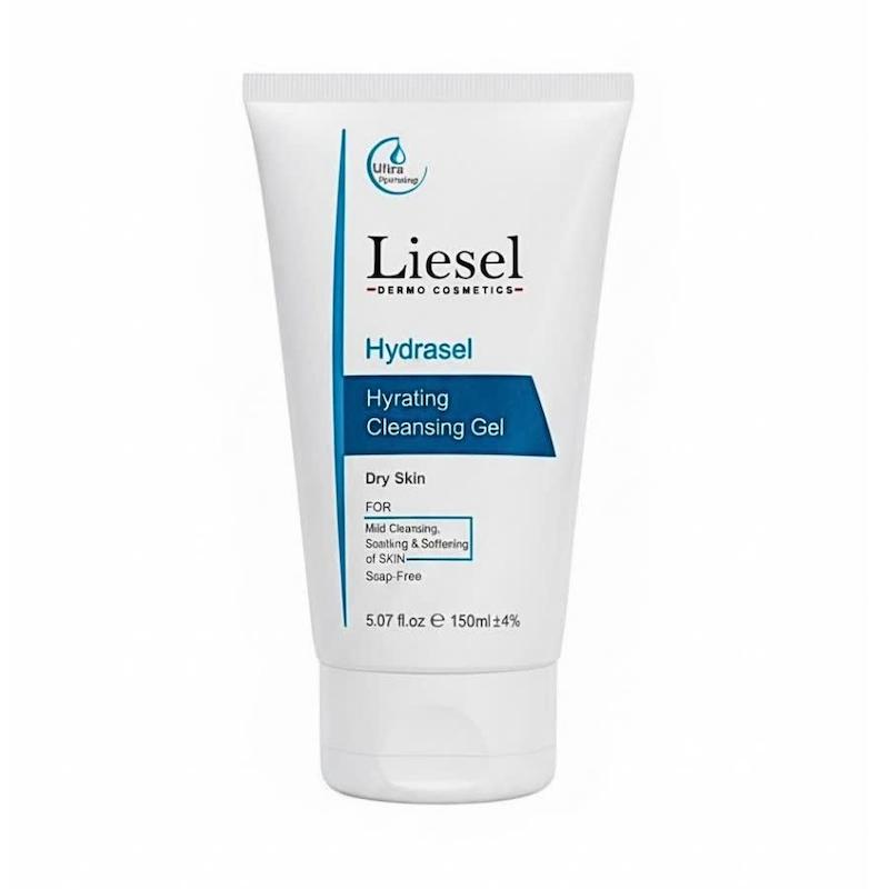 ژل شستشوی آبرسان هیدراسل لایسل (Liesel Hydrasel Hydrating Cleansing Gel) | پاکسازی ملایم و آبرسانی عمیق برای پوست‌های خشک و حساس (۱۵۰ میلی‌لیتر)