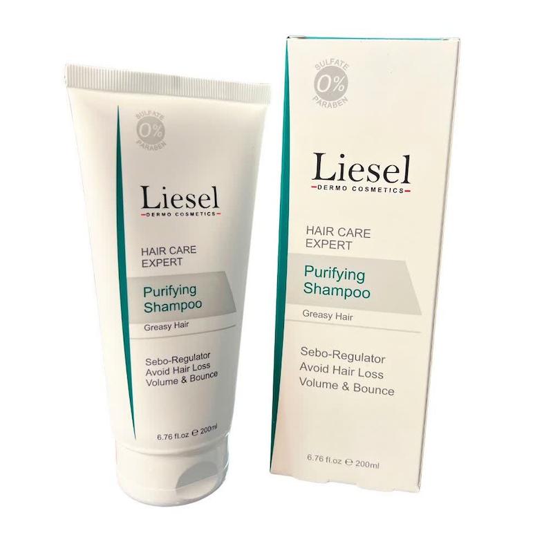 شامپو تصفیه‌کننده لایسل (Liesel Purifying Shampoo) | کنترل چربی، تقویت مو و حجم‌دهی برای موهای چرب (۲۰۰ میلی‌لیتر)