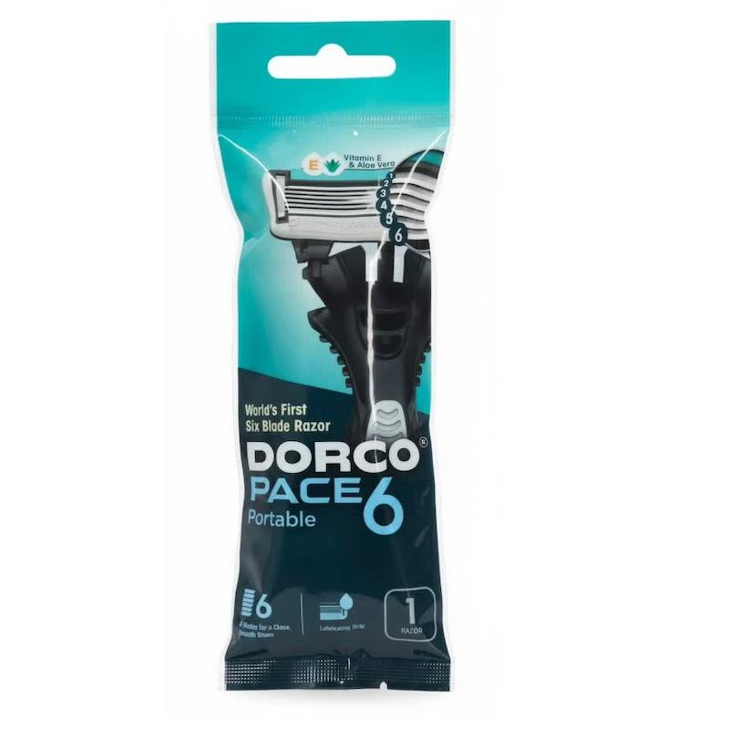 تیغ اصلاح یکبارمصرف دورکو پیس ۶ (Dorco Pace 6 Disposable Razor) | اصلاح نزدیک و نرم با ۶ تیغه و نوار آلوئه‌ورا