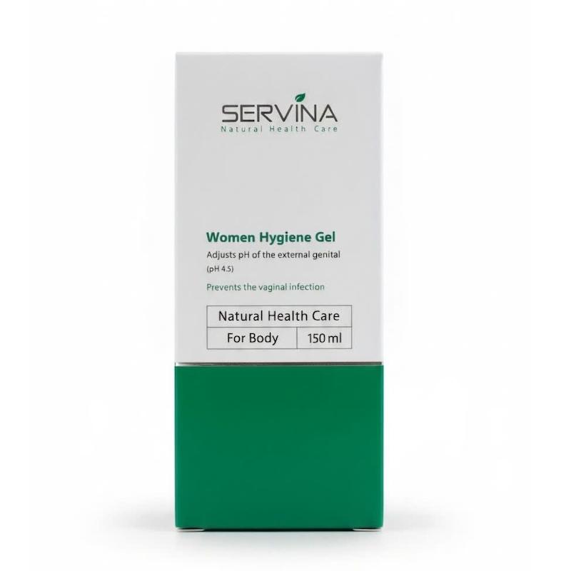 ژل بهداشتی بانوان سروینا (Servina Women Hygiene Gel) | تنظیم pH، پیشگیری از عفونت و مراقبت روزانه (۱۵۰ میلی‌لیتر)
