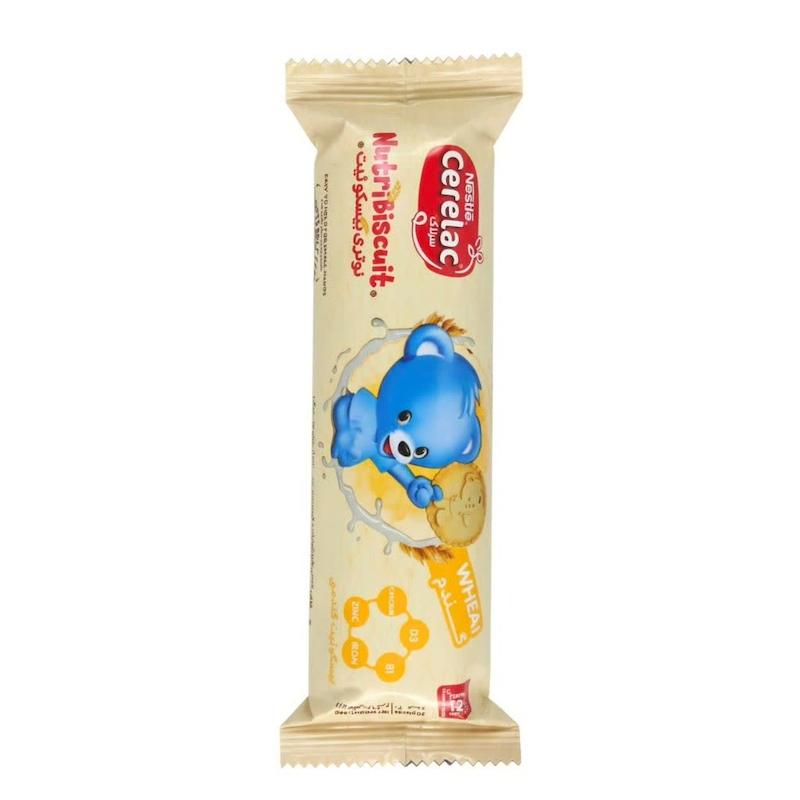 بیسکویت سرلاک نستله مدل NutriBiscuit (طعم اصلی) | میان‌وعده مغذی برای کودکان بالای ۱ سال (۱۸۰ گرم)