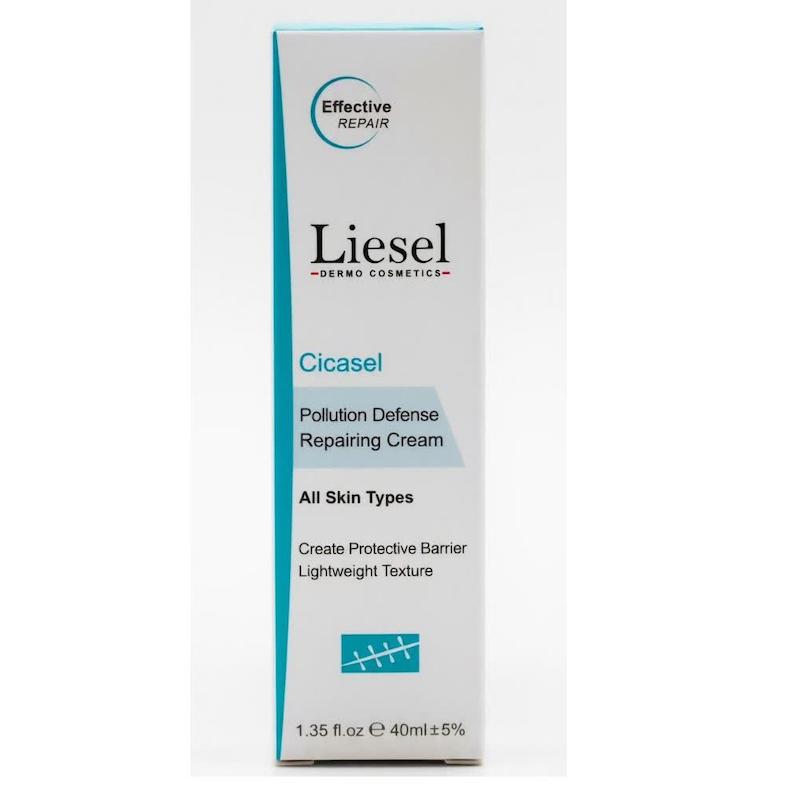 کرم ترمیم‌کننده و محافظ سیکاسل لایسل (Liesel Cicacel Pollution Defense Repairing Cream) | بازسازی سد دفاعی و محافظت در برابر آلودگی (۴۰ میلی‌لیتر)