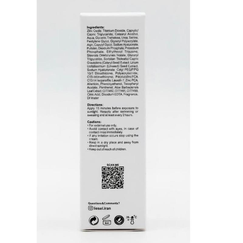 ضدآفتاب رنگی مدل سانسل لایسل (Liesel Sunset Pollution Defense Sunscreen) | محافظت ۳۶۰ درجه با پوشش طبیعی بژ برای پوست‌های چرب و آکنه‌ای (۴۰ میلی‌لیتر)