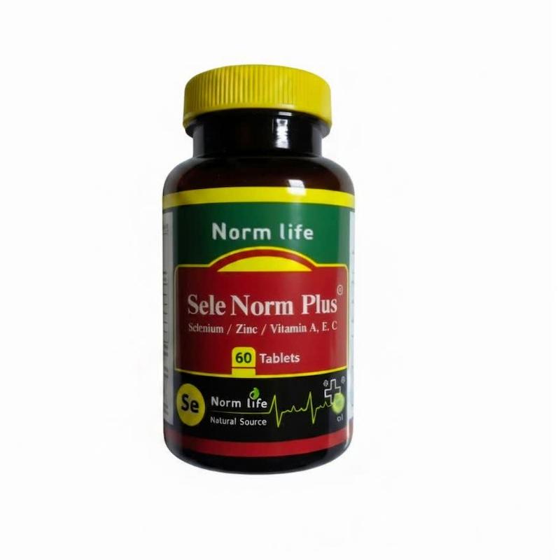 قرص سلنورم پلاس (Sele Norm Plus) نورم لایف | مکمل آنتی‌اکسیدان قدرتمند با سلنیوم، روی و ویتامین‌های A، C، E برای سلامت قلب و سلول‌ها (۶۰ عددی)