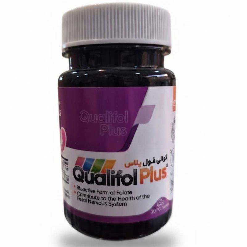 قرص کوالی‌فول پلاس (Qualifol Plus) رازان فارمد | ترکیب پیشرفته فولات نسل چهارم و ید برای سلامت مادر و رشد سیستم عصبی جنین (۳۰ عددی)