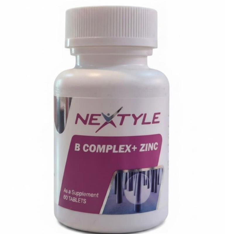 قرص ب کمپلکس پلاس زینک (B COMPLEX + ZINC) نکستایل | مکمل قدرتمند ویتامین‌های گروه B و روی برای زیبایی، انرژی و سلامت اعصاب (۶۰ عددی)