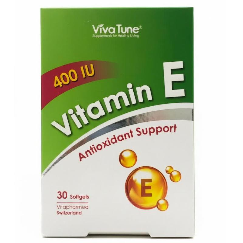 کپسول ویتامین E ۴۰۰ واحد (Vitamin E 400 IU) ویوا تیون | آنتی‌اکسیدان قدرتمند برای سلامت پوست، مو و محافظت از سلول‌ها (۳۰ عددی)