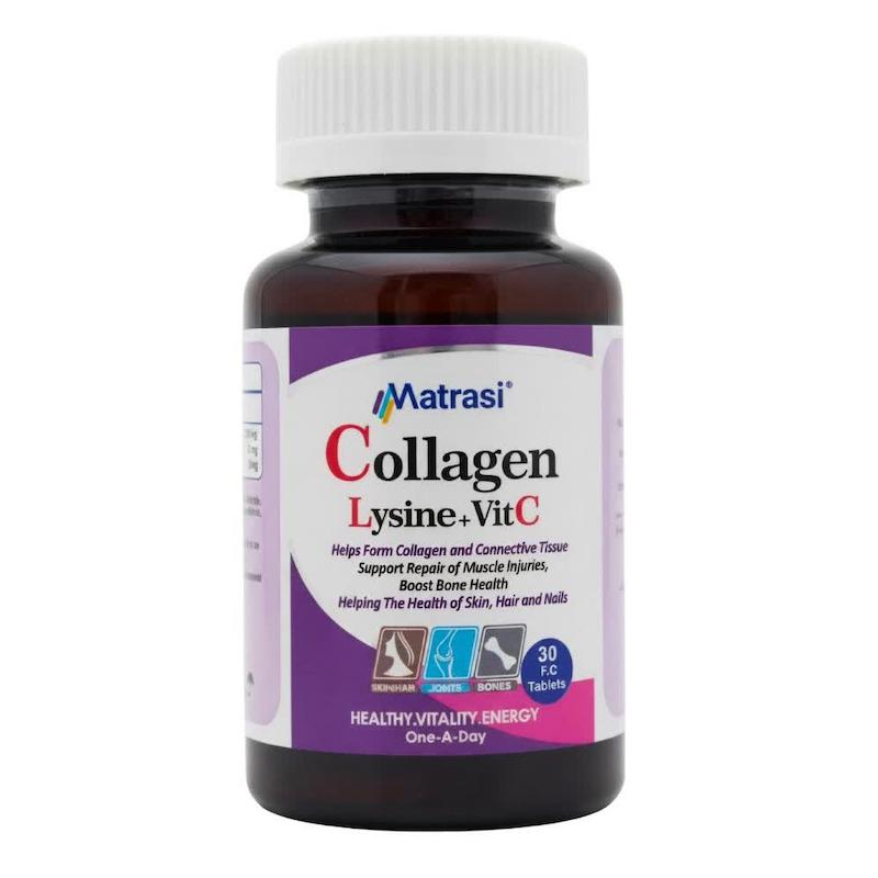 قرص کلاژن + لیزین + ویتامین C (Collagen Lysine+VitC) ماتراسی  (۳۰ عددی)