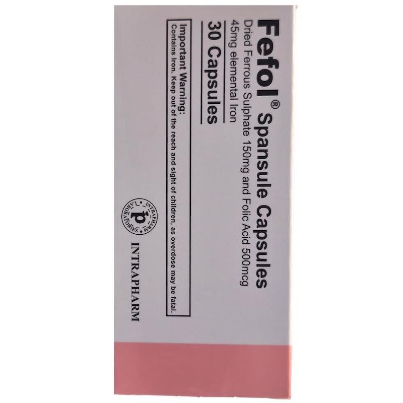 کپسول اسپانسول ففول (Fefol Spansule) اینترافارم  (۳۰ عددی)
