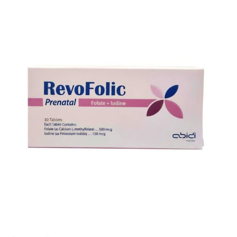 قرص ریووفولیک پریناتال (RevoFolic Prenatal)عبیدی | برای سلامت مادر و جنین در دوران بارداری (۳۰ عددی)