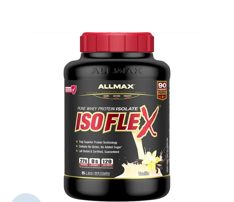 پروتئین وی ایزوله المکس ایزوفلکس ( ۱ کیلویی )ISOFLEX WHEY ISOLATE PROTEIN