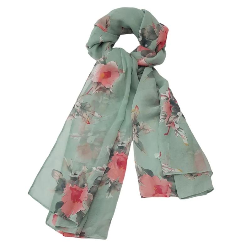 شال حریر گلدار وارداتی 