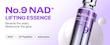 اسنس لیفتینگ و سفت‌ کننده numbuzin No.9 NAD+ BIO (50 ml) – پپتیدها + NAD+ برای پوست جوان‌تر