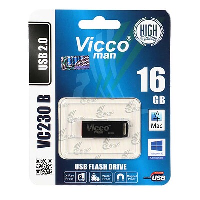 Vicco man VC230 B USB2.0 Flash Memory-16GB مشکی