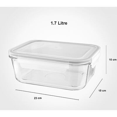 ظرف شیشه ای مستطیل 1/7 لیمون