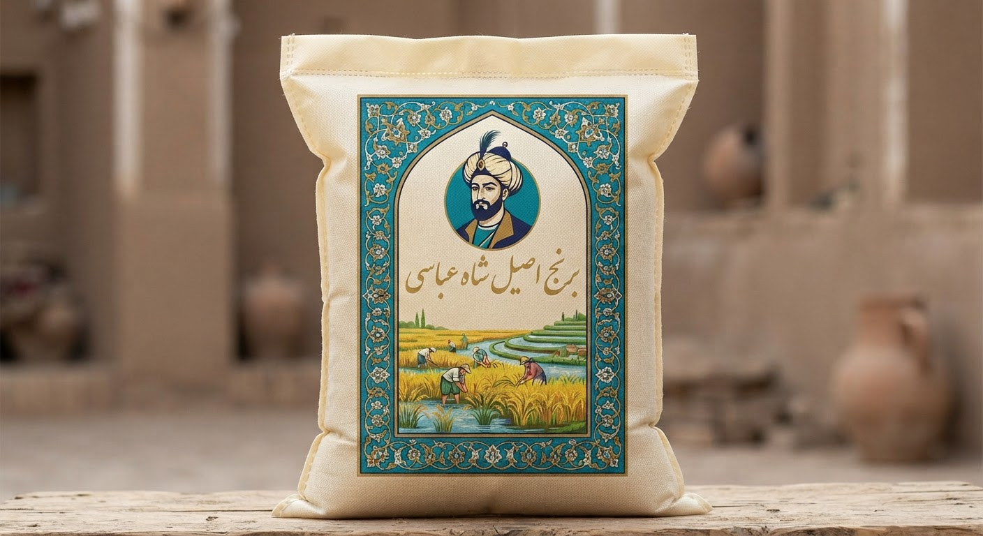 برنج شاه عباسی کشت اول (طارم هاشمی اعلی بوجاری) کیسه ۱۰ کیلویی