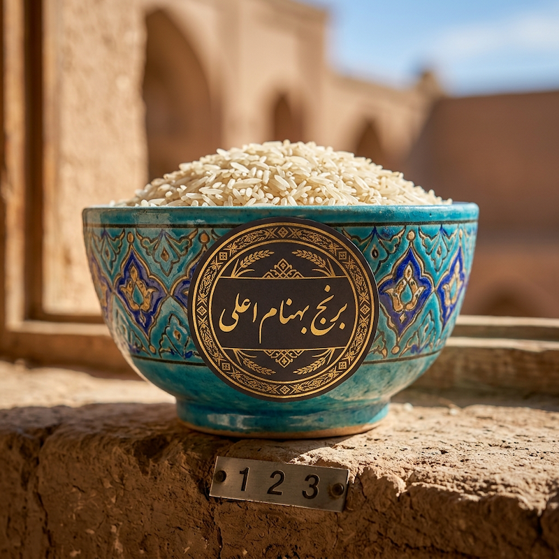 برنج درباری کشت دوم( برنج بهنام اعلی بوجاری) کیسه ۱۰ کیلویی