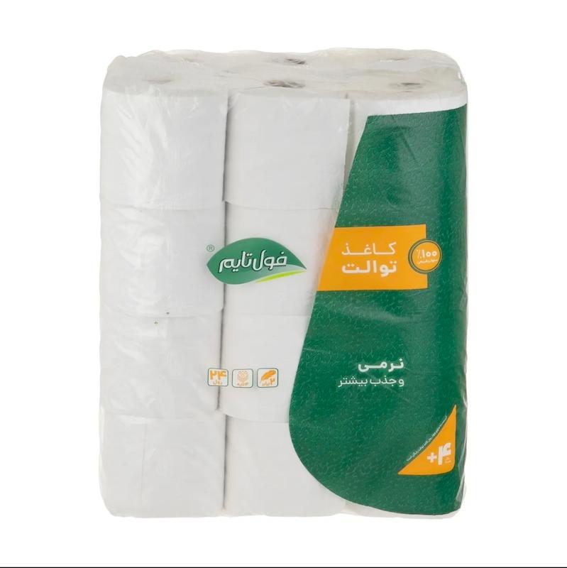 دستمال کاغذی فول تایم رول ۲۴ عددی کارتن ۲ تایی