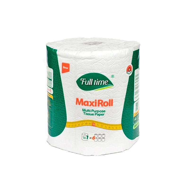 دستمال کاغذی فول تایم مدل ماکسی رول ۷۰ متری کارتن ۸ عددی