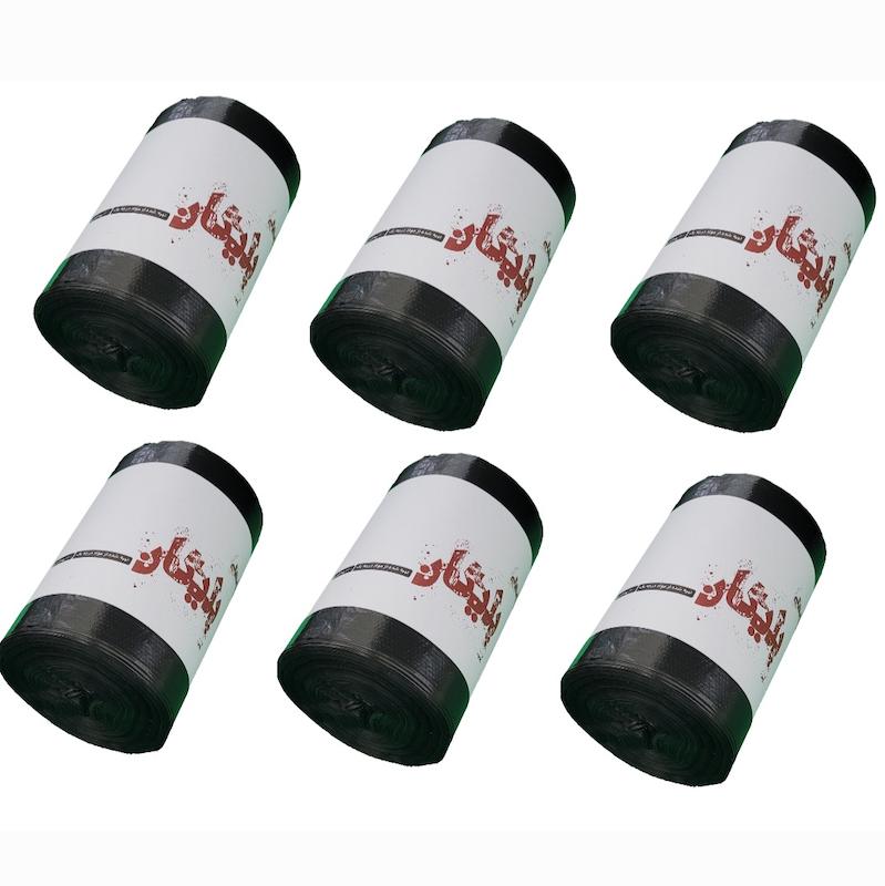 کیسه زباله پلیکان رول 130 عددی بسته 6 تایی