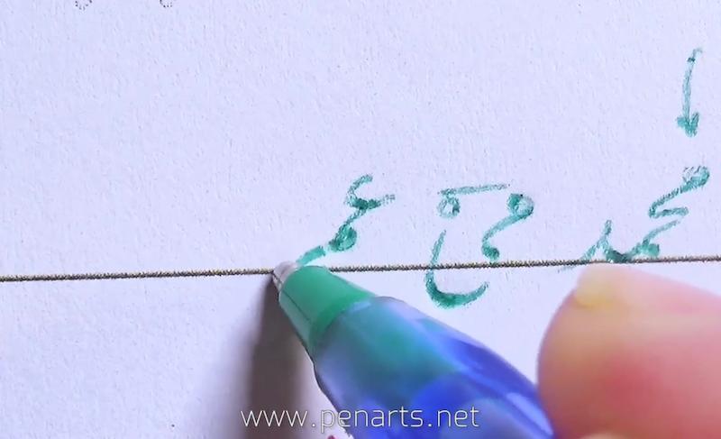 فیلم آموزشی چهارم اول خوشنویسی با خودکار مقدماتی