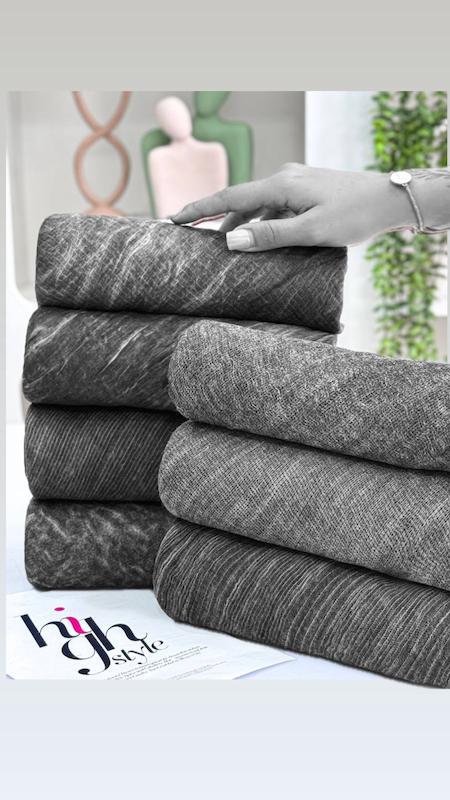 شال کنفی ذغالی وارداتی🩶 کد ۳۲۶