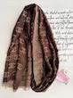 شال کشمیر قهوه ای لمه دورو وارداتی کد۳۵۸