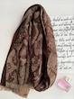 شال کشمیر قهوه ای لمه دورو وارداتی کد۳۵۸