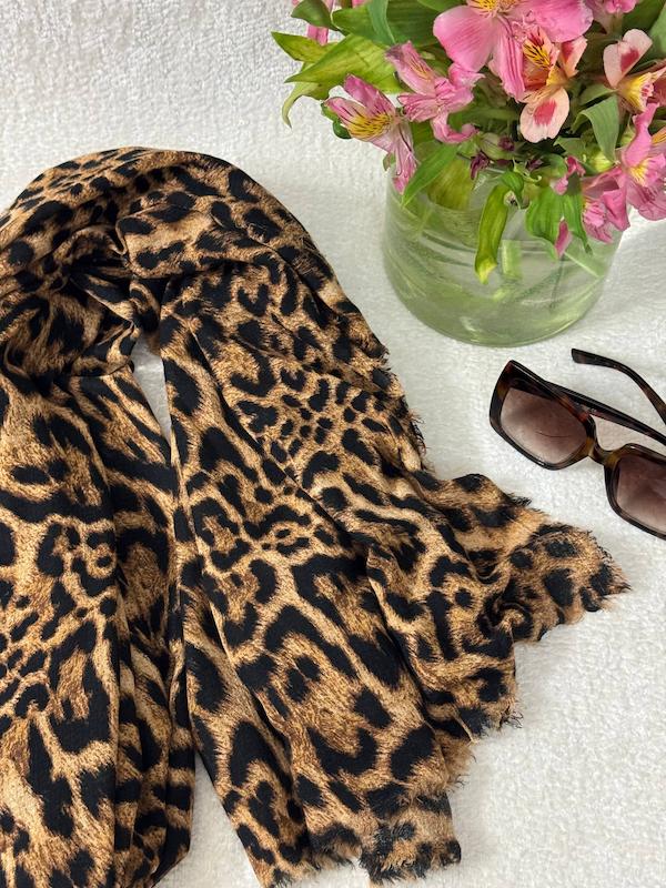 شال پاییزه پلنگی دورو  کد۳۵۹