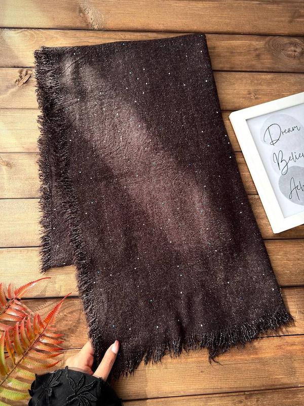 شال بوکله پولکی قهوه ای وارداتی کد ۳۶۸