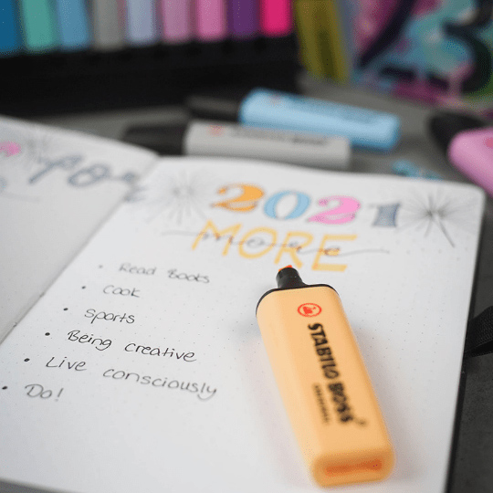 ماژیک هایلایتر پاستلی ۴ رنگ استابیلو مدل Boss Original  کد ۴