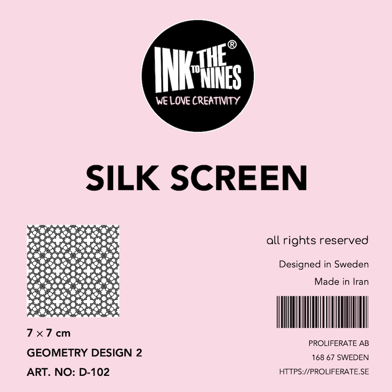 مش استنسیل (Silk Screen) طرح هندسی ۲