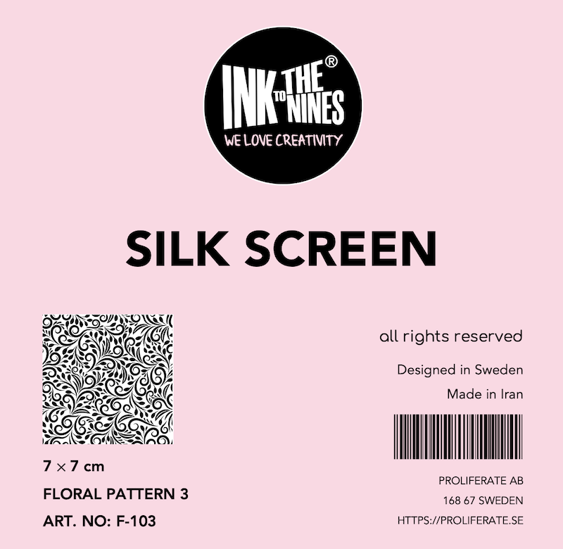 مش استنسیل (Silk Screen) طرح گلدار ۳