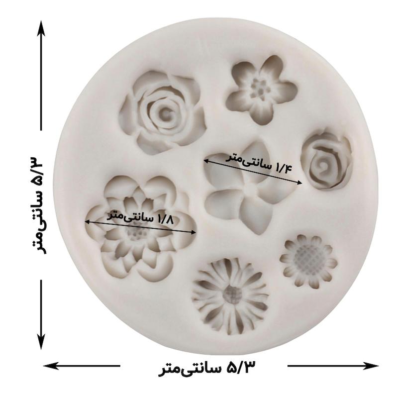 قالب (مولد) سیلیکونی مدل گل در ۷ طرح