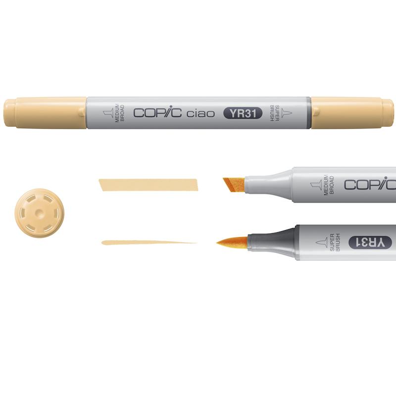 مجموعه‌ی ۱ + ۵ تایی ماژیک کوپیک copic سری ciao تُن‌های مو ۱