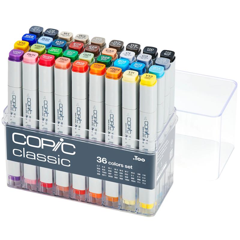مجموعه‌ی ماژیک‌های کلاسیک کوپیک Copic Classic Basic – بسته ۳۶ رنگ 