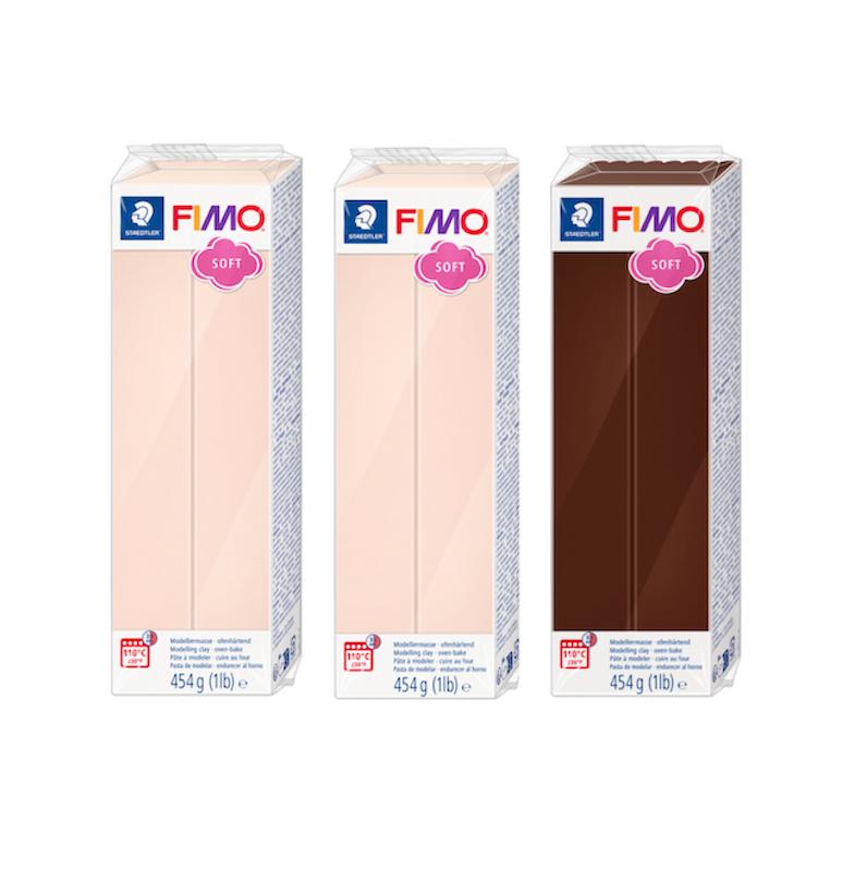 سه بسته خمیر پلیمری مجسمه‌سازی فیمو استدلر - سافت ۴۵۴ گرمی - کدهای ۴۳ و ۷۵