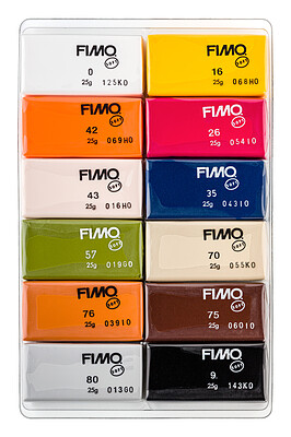 خمیر پلیمری مدل‌سازی فیمو استدلر - سافت - بسته‌ی ۱۲ رنگ نچرال