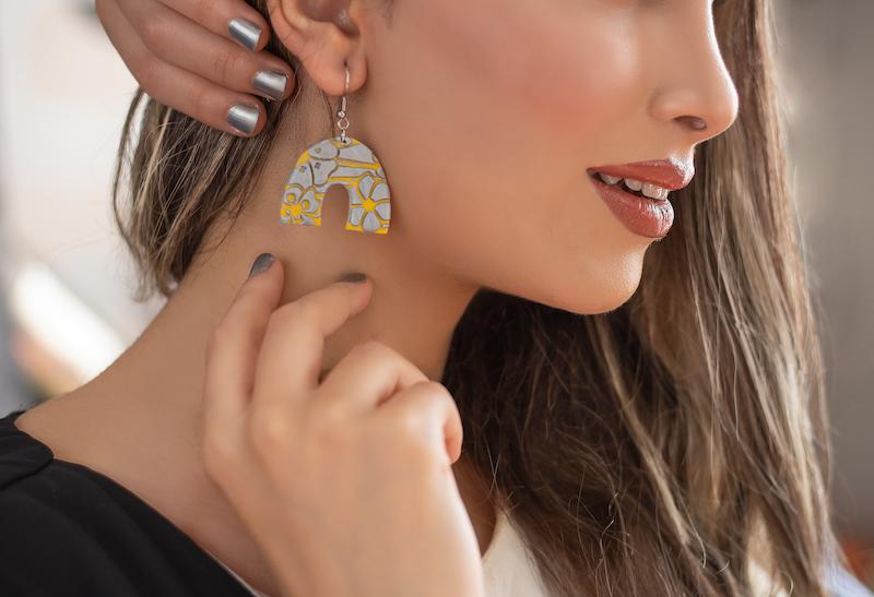 گوشواره مینیمال دستساز