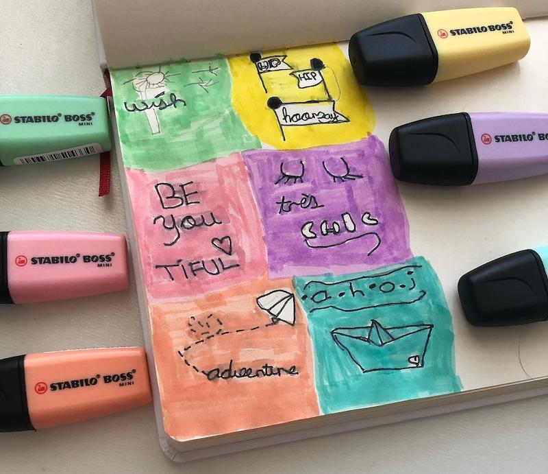 ماژیک هایلایتر پاستلی ۶ رنگ کوچک استابیلو مدل Boss Mini Pastellove