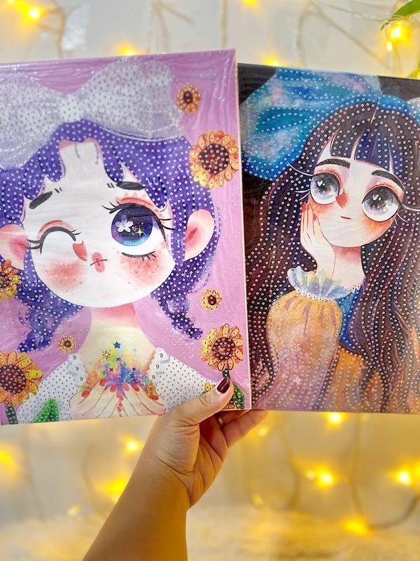 بوم نقاشی الماسی طرح دختر خیال انگیز ۱۰۶۲