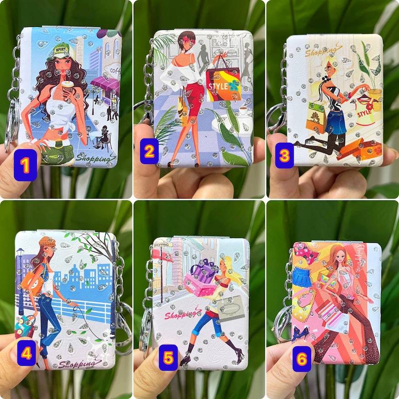 آینه جیبی مستطیل دخترک