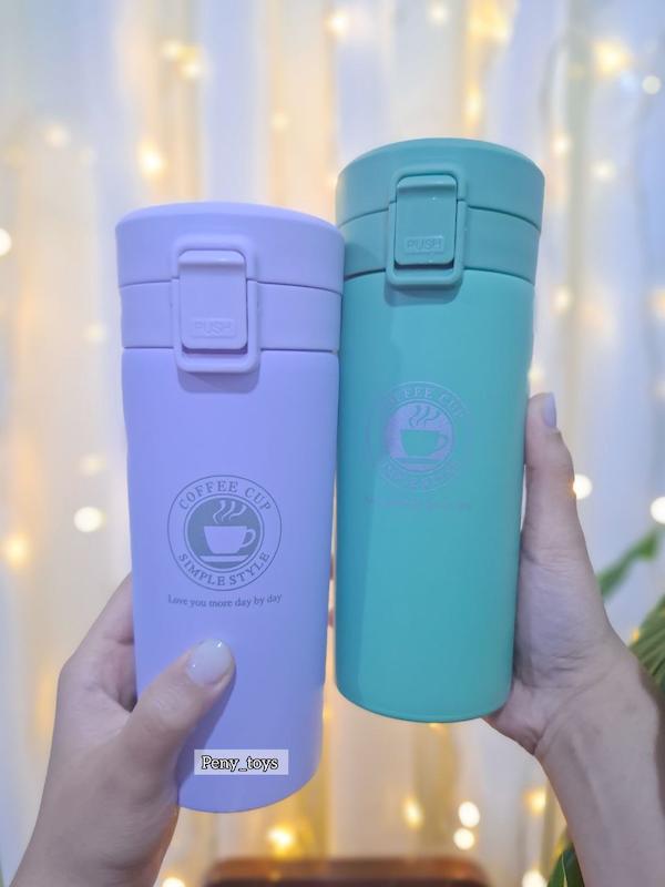 تراول ماگ سبز استیل 500 میل ضامن دار