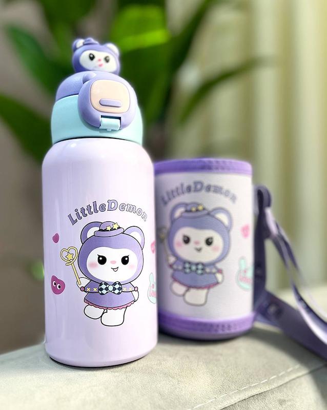 قمقمه استیل دانش آموزی نی دار 500 میل LUCKY 