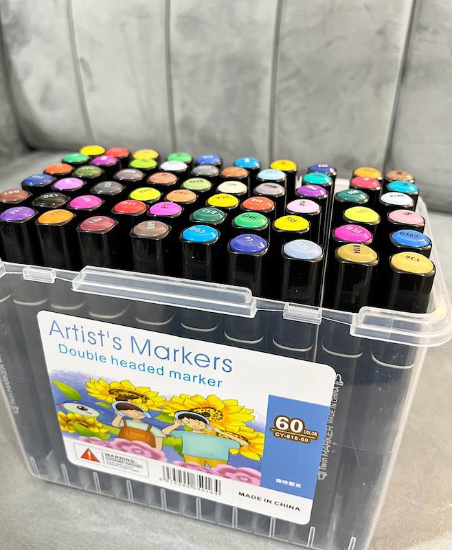 ست حرفه ای ماژیک 60 تایی راندو دو سر new touch