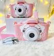 دوربین فانتزی کودک برای دختران و پسران، دوربین دیجیتال دوگانه عکاسی و فیلمبرداری ، دوربین کودک ضد ضربه با طراحی کارتونی و قابلیت تایمر سلفی، همراه با بازی